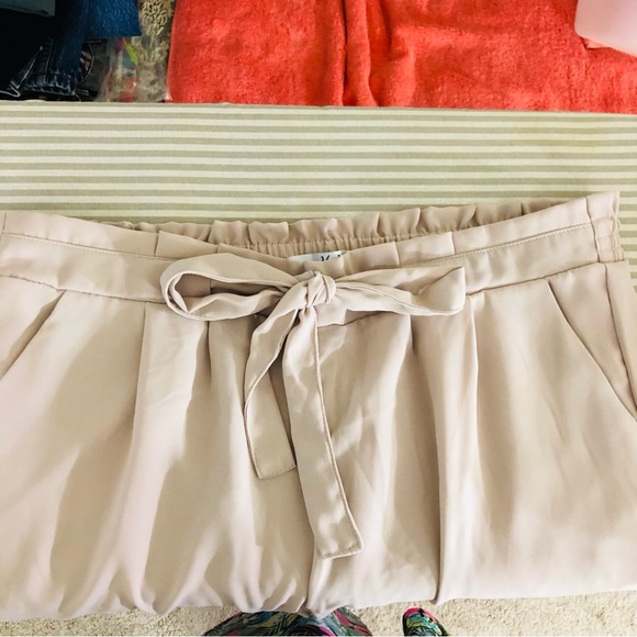 H&H Harmony & Havoc women’s crop wide leg pull on front tie pants pockets Sz 12 - Picture 3 of 8